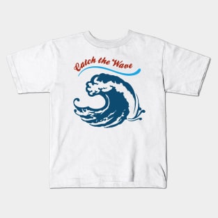 Catch the Wave emblem Kids T-Shirt